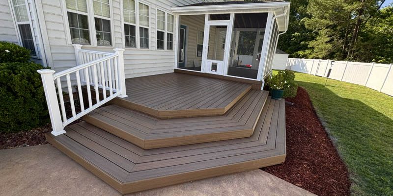Composite deck installation in Virginia Beach