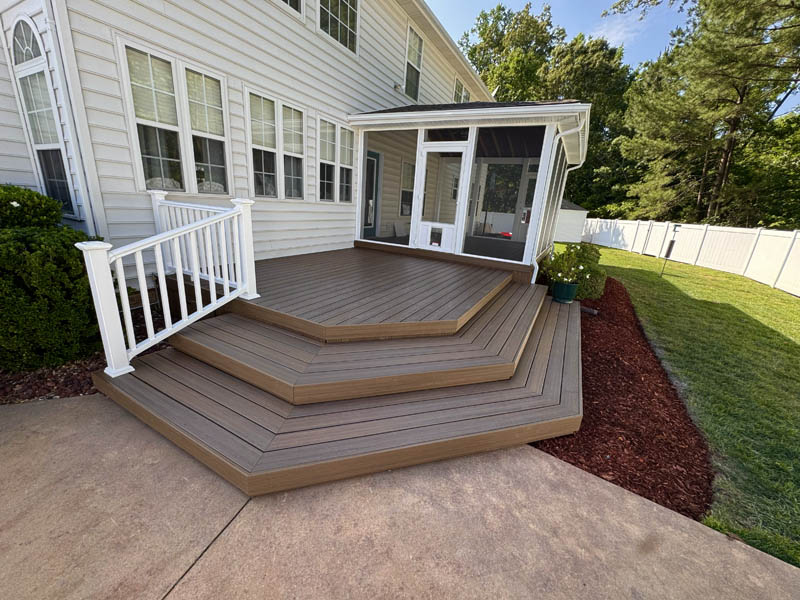 Composite deck installation in Virginia Beach